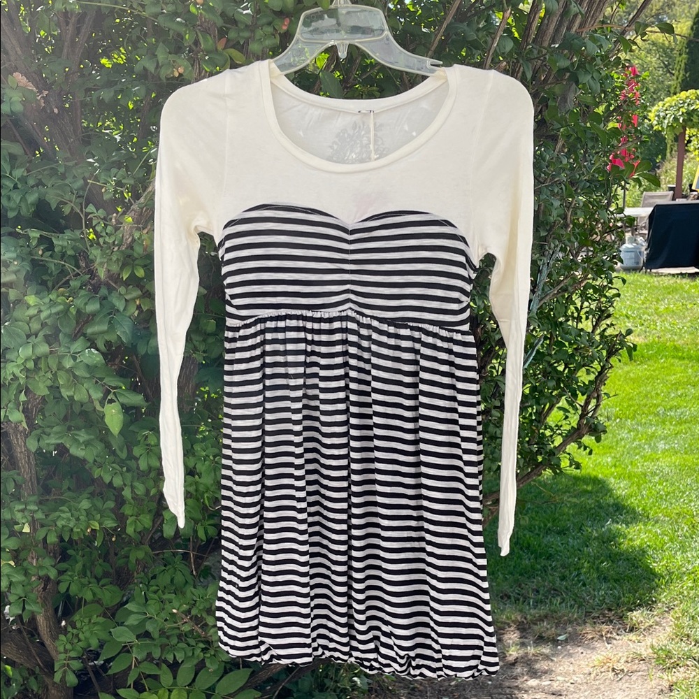 Poof Black White Mini Balloon Dress
